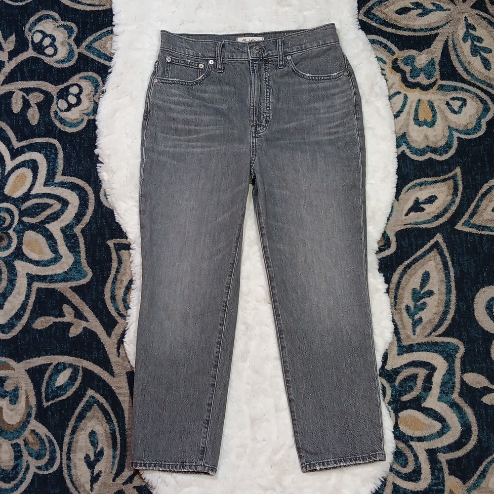 Madewell the perfect vintage jean high rise dark gray jeans Women's sz 29 P